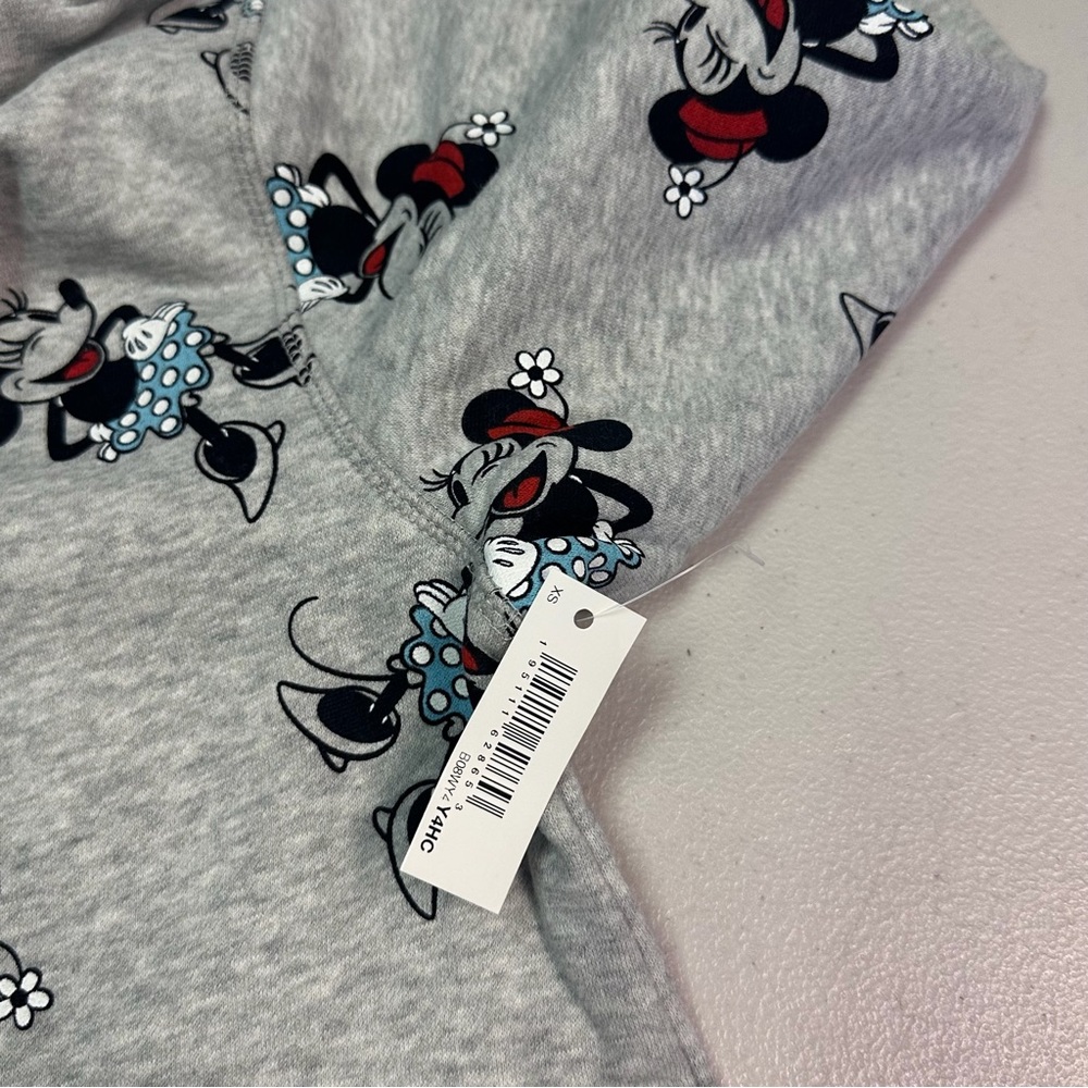 Disney Amazon Essentials Minnie Mouse Pullover Hoodie Gray Women XS - Picture 5 of 7